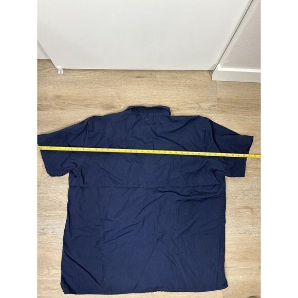 Eotac Operator Grade Blue Vented Short Sleeve Button Up Shirt Mens Size XL - Picture 5 of 5